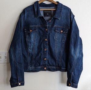 Maurices Denim Jean Jacket Dark Wash Size 3